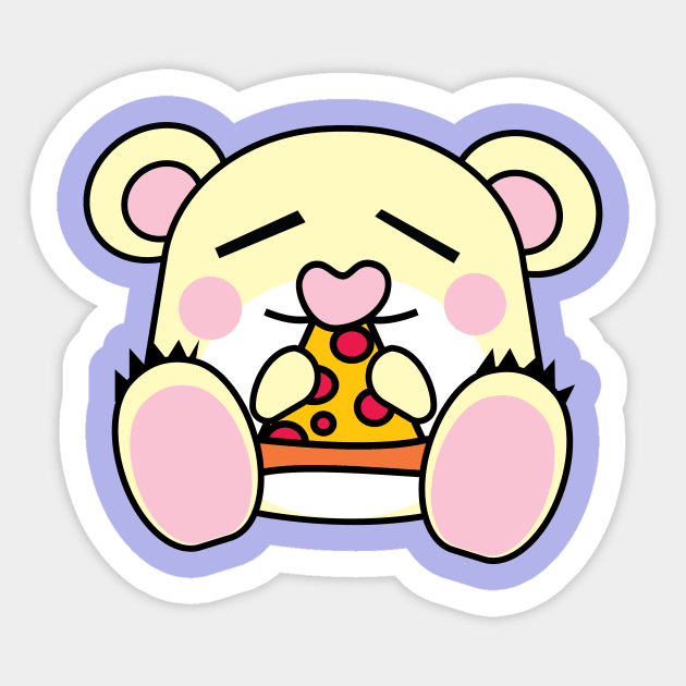 Chubbymotutu Pizza Collection - Pudding Sticker by Tomotutu